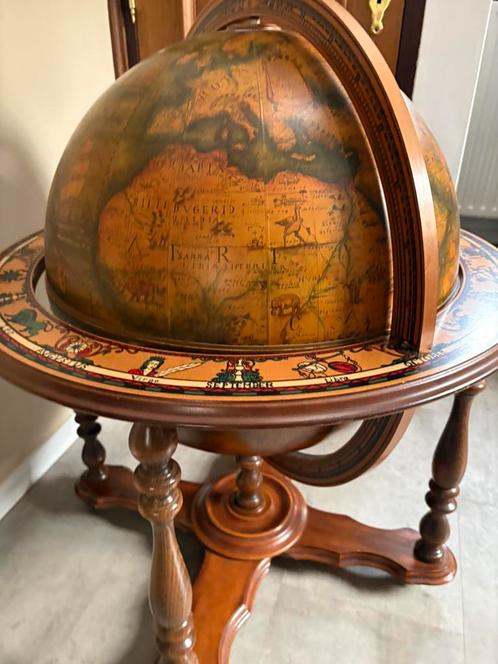 Antieke barglobe drank bar kast globe wereldbol globebar XL, Antiek en Kunst, Curiosa en Brocante, Verzenden