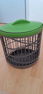 Groen prullenbak, Ophalen, Zo goed als nieuw, Metaal, Minder dan 50 cm