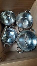 Baumann pannen inductie, Huis en Inrichting, Ophalen of Verzenden, Rvs, Pannenset