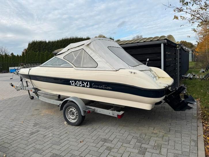 Sensation IBR 1900 Bowrider mercruiser 3.0, Watersport en Boten, Motorboten en Motorjachten, Gebruikt, Polyester, Tot 6 meter