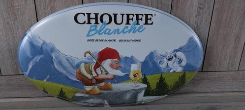 Reclamebord La Chouffe Blanche, Verzamelen, Biermerken, Nieuw, Reclamebord, Plaat of Schild, Overige merken, Ophalen of Verzenden