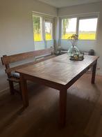 Te koop: Teakhouten tafel en bank, Ophalen, 200 cm of meer, 50 tot 100 cm, Zo goed als nieuw