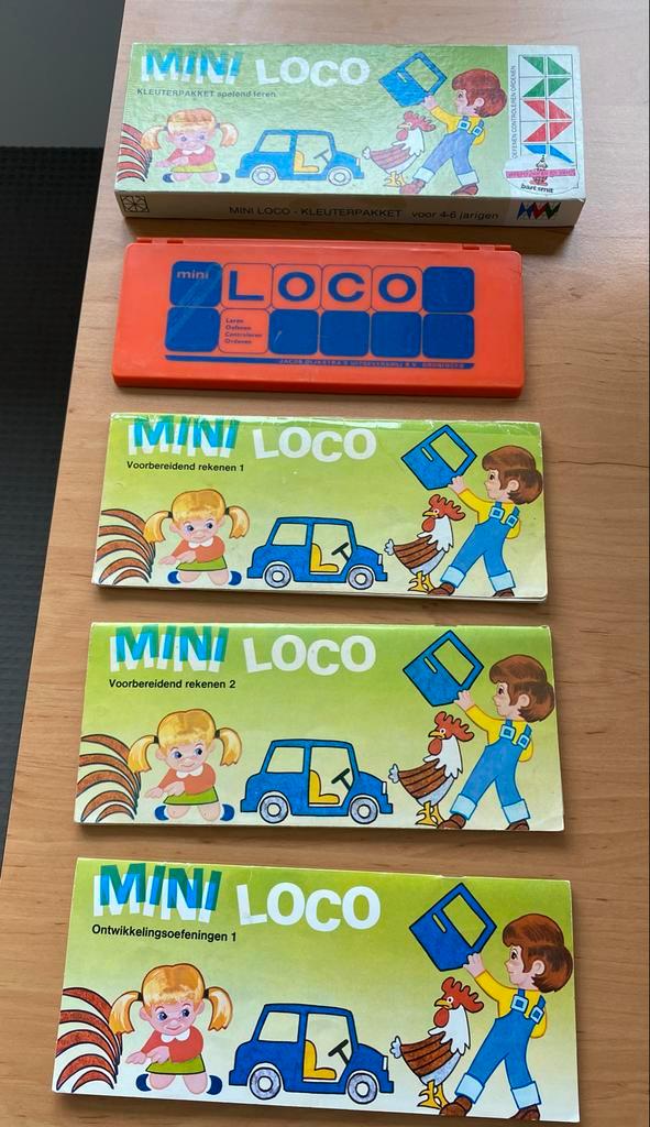 Mini Loco Kleuterpakket locodoos en 3 boekjes, Kinderen en Baby's, Speelgoed | Educatief en Creatief, Gebruikt, Rekenen, Ophalen of Verzenden