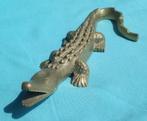 LEUKE ZWARE MESSING KROKODIL ALLIGATOR OPEN BEK, Verzenden, Koper