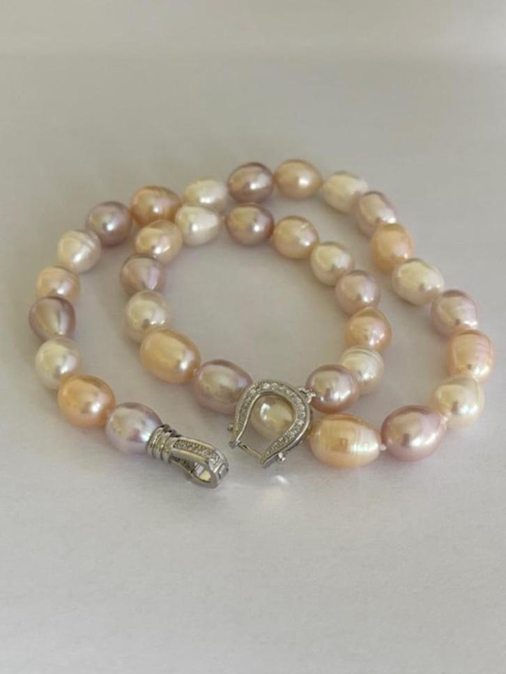 Parel Ketting Enorme Zuidzee Parels 10/11 mm Multikleur, Sieraden, Tassen en Uiterlijk, Kettingen, Nieuw, Goud, Overige kleuren