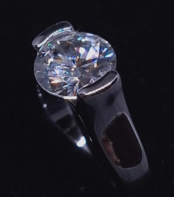 🥰🥰🥰  Moissanite 3 kt S925 4,98 gram., Sieraden, Tassen en Uiterlijk, Ringen, Nieuw, Zilver, Zilver, Verzenden