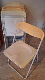 witte klapstoelen en kussens, Ophalen, Gebruikt, Wit, Tijdloos