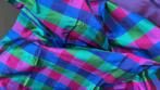 Zijde 100% Ruit  2,70 mtr, Hobby en Vrije tijd, Stoffen en Lappen, Ophalen of Verzenden, 30 tot 120 cm, Satijn of Zijde, Nieuw