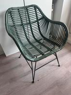 Groene rotan / bamboe stoel z.g.a.n., Huis en Inrichting, Stoelen, Ophalen, Overige materialen, Overige kleuren, Zo goed als nieuw