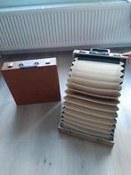 Lp viniyl platenkoffer harmonica retro vintage 2 stuks, Gebruikt, Ophalen of Verzenden