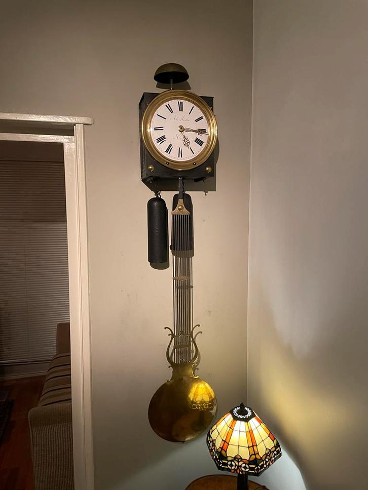 Franse klok maandloper , 19e Eeuw, topstaat., Antiek en Kunst, Antiek | Klokken, Ophalen of Verzenden