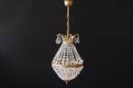 Kristallen empire kroonluchter bronzen frame met kristallen, Ophalen, Gebruikt
