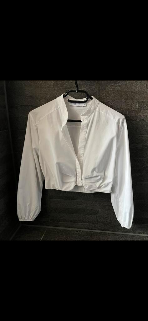 Prachtig spierwit Costes blousje topje maat S lange mouw, Kleding | Dames, Tops, Zo goed als nieuw, Maat 36 (S), Wit, Korte mouw