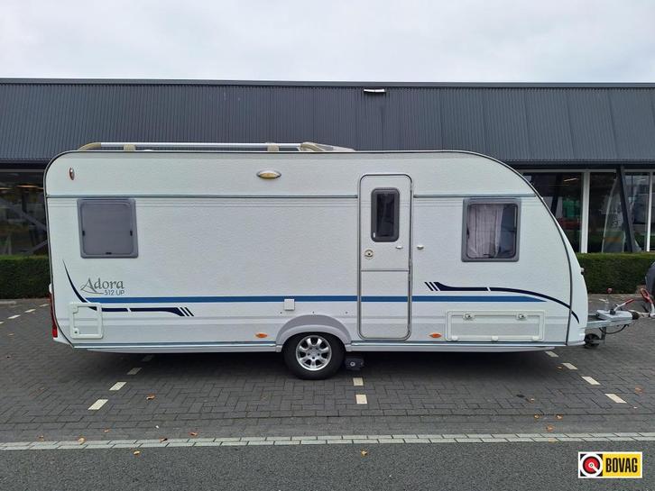 Adria Adora 512 UP mover en voortent, Caravans en Kamperen, Caravans, tot en met 4, 1000 - 1250 kg, Rondzit, Adria, Frans bed
