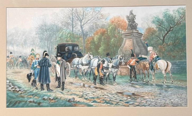 RAYMOND DESVARREUX / lithografie / Napoleon (2 obrazy)/ 1905, Antiek en Kunst, Kunst | Litho's en Zeefdrukken, Ophalen