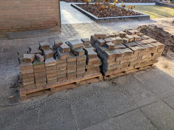 H-blokken / H-klinkers stenen - Tuinbestrating, Doe-het-zelf en Verbouw, Metselstenen, Gebruikt, Beton, Ophalen