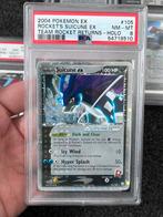 Pokémon PSA 8 Suicune ex #105 Team Rocket Returns, Ophalen of Verzenden, Zo goed als nieuw, Losse kaart, Foil