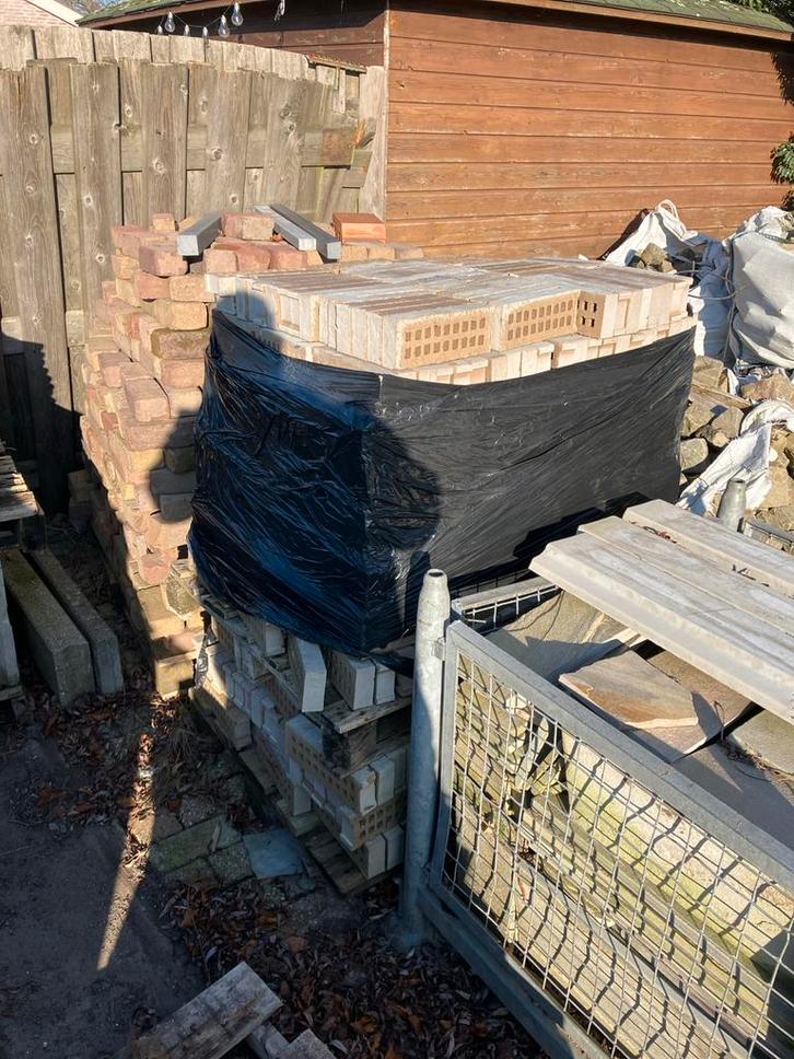 Partij Gebruikte Bakstenen - ca. 550 stuks, Doe-het-zelf en Verbouw, Metselstenen, Gebruikt, Bakstenen, Ophalen