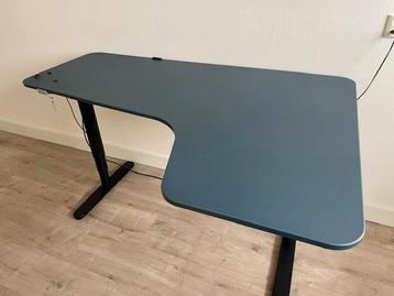 Hoekbureau elektrisch in hoogte verstelbaar, 160cm breed - afbeelding 4