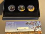Kookaburra 3x 1/2 oz zilver gekleurd, Postzegels en Munten, Edelmetalen en Baren, Ophalen of Verzenden, Zilver