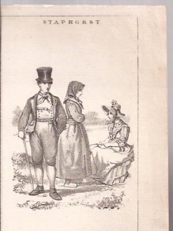 Staphorst. Klederdracht. Steendruk ca. 1850 beschikbaar voor biedingen