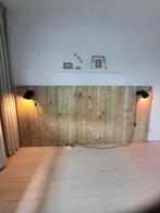 Hoofdboard bed steigerhout B 270,5 x  H124,5 gedemonteerd, Huis en Inrichting, Slaapkamer | Bedden, Grijs, Ophalen of Verzenden