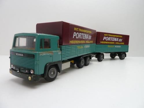 Scania 141  '' Portena transport Heerenveen ''  Tekno, Hobby en Vrije tijd, Modelauto's | 1:50, Gebruikt, Bus of Vrachtwagen, Tekno