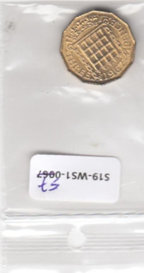 S19-WS1-0057-M01 UK 3 pence UNC 1967, Postzegels en Munten, Munten | Europa | Niet-Euromunten, Overige landen, Verzenden