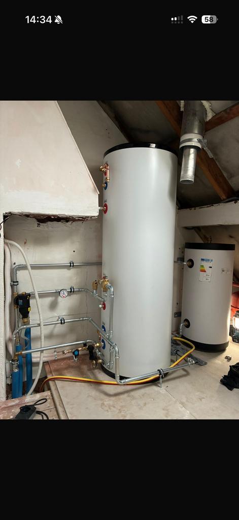 RVS 200 & 300 liter SUS304 tank SUS316 spiraal, Doe-het-zelf en Verbouw, Geisers en Boilers, Zo goed als nieuw, Boiler, 100 liter of meer