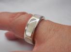 Zilveren ring met rondom witte parelmoer maat 16.6 nr.1376, Verzenden, Dame, Zilver, Zilver