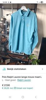 Polo Ralph Lauren Lange Mouw - Maat L, Ophalen of Verzenden, Zo goed als nieuw, Blauw, Ralph Lauren