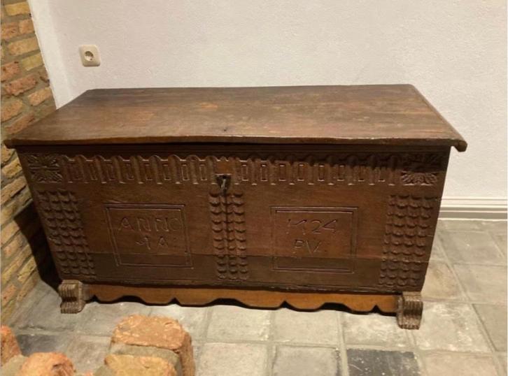 Dekenkist kist bruidskist, Antiek en Kunst, Curiosa en Brocante, Ophalen