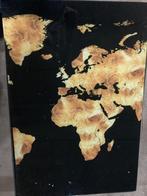 Glasschilderij 80x120 World map middle, Antiek en Kunst, Ophalen of Verzenden