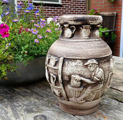 Vintage pottenbakkers vaas - Knödgen - West-Germany - kerami, Huis en Inrichting, Woonaccessoires | Vazen, Gebruikt, Minder dan 50 cm
