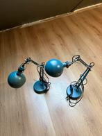 Twee Bureaulampen - Industrieel Design, Huis en Inrichting, Lampen | Tafellampen, Ophalen, Zo goed als nieuw, Metaal, 50 tot 75 cm