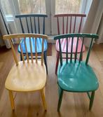 Set van 4 mooie houten stoelen, Huis en Inrichting, Ophalen, Gebruikt, Overige kleuren, Vier