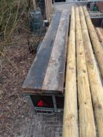 Funderingsbalken 3 meter 4x19cm. Tevens Complete fundering, Ophalen, Gebruikt, Planken, Hardhout