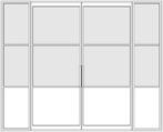 Dubbele stalen deur+ 2 panelen / Double steel Door+ 2 Panels, 215 cm of meer, Binnendeur, Nieuw, Glas