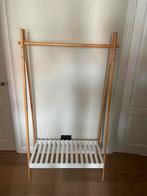 Kledingrek hout wit/naturel 170x100x46 cm, Ophalen, Zo goed als nieuw