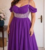 Paarse avond/gala jurk van cenker, Kleding | Dames, Maat 38/40 (M), Galajurk, Verzenden, Paars