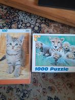2 legpuzzels 100 stuks 1 van 1000 gratis, Ophalen, Gebruikt, Legpuzzel