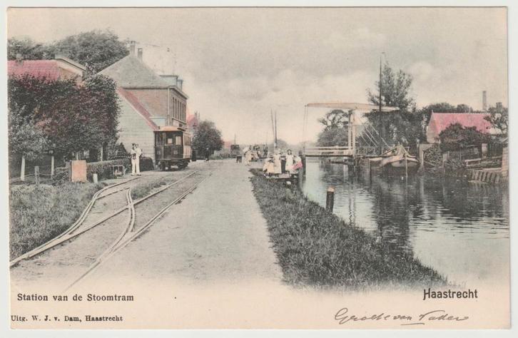 Haastrecht - Station van de Stoomtram 1905, Verzamelen, Ansichtkaarten | Nederland, Gelopen, Zuid-Holland, Voor 1920, Ophalen of Verzenden