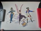 handgekleurde Litho Victoire Chéri Hérouard, Antiek en Kunst, Kunst | Litho's en Zeefdrukken, Ophalen of Verzenden