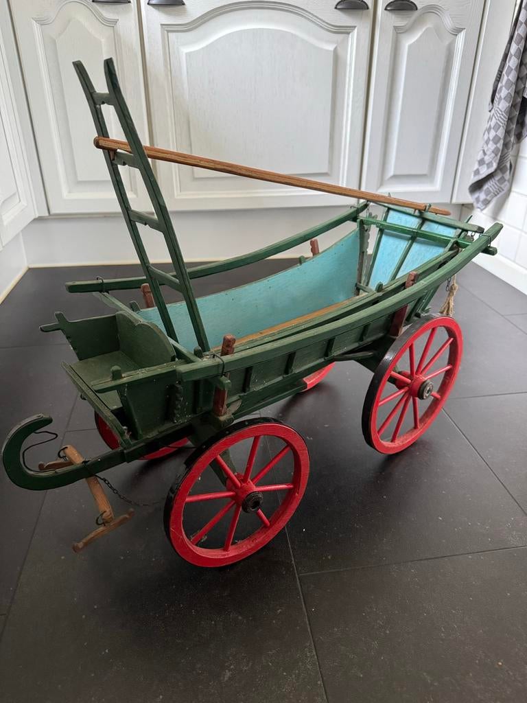 Mini Hooi wagen van hout, Antiek en Kunst, Ophalen of Verzenden