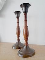 2 klassieke kandelaars, Ophalen of Verzenden, Gebruikt, Overige materialen, Minder dan 25 cm