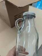 Glazen flessen met handvat - nog 100+ in voorraad - smoothie, Ophalen of Verzenden, Nieuw