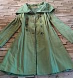 HEART/ART Gave Groene Mantel Linnen/Katoen, mt XL, Kleding | Dames, Verzenden, Maat 46/48 (XL) of groter, Heart ART, Zo goed als nieuw
