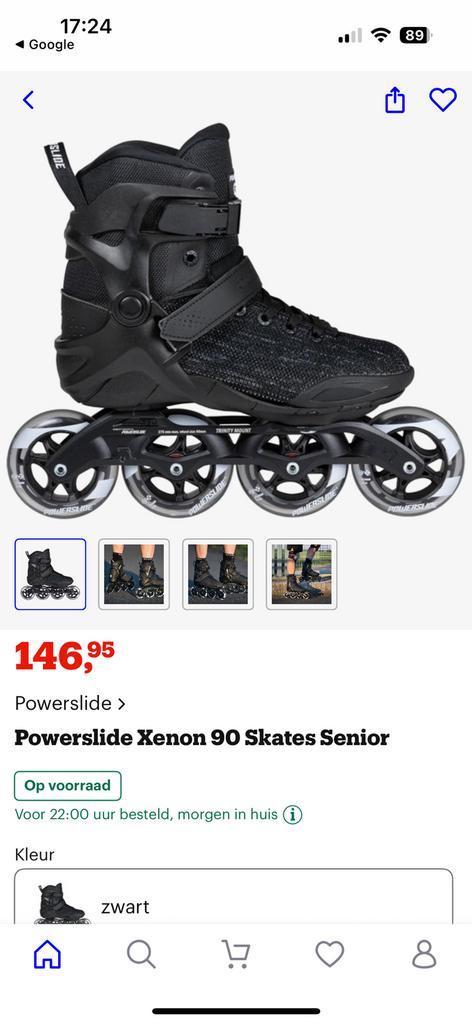 Skeeles powerslide xenon 90 skates senior maat 41, Kinderen en Baby's, Kinderwagens en Combinaties, Zo goed als nieuw, Overige merken