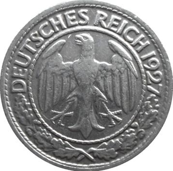 Duitsland - Duitse Rijk 50 reichspfennig 1927 (D) beschikbaar voor biedingen