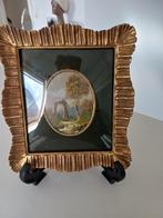 Antiek schilderijtje met ovaal oilpainting  made in Itally, Ophalen of Verzenden